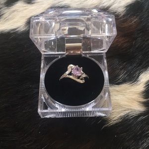 Amethyst in silver setting